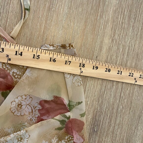 Avenue Body Babydoll Cami Women's Semi Sheer Lace Floral Multicolor Sz 18/20 - Picture 9 of 10